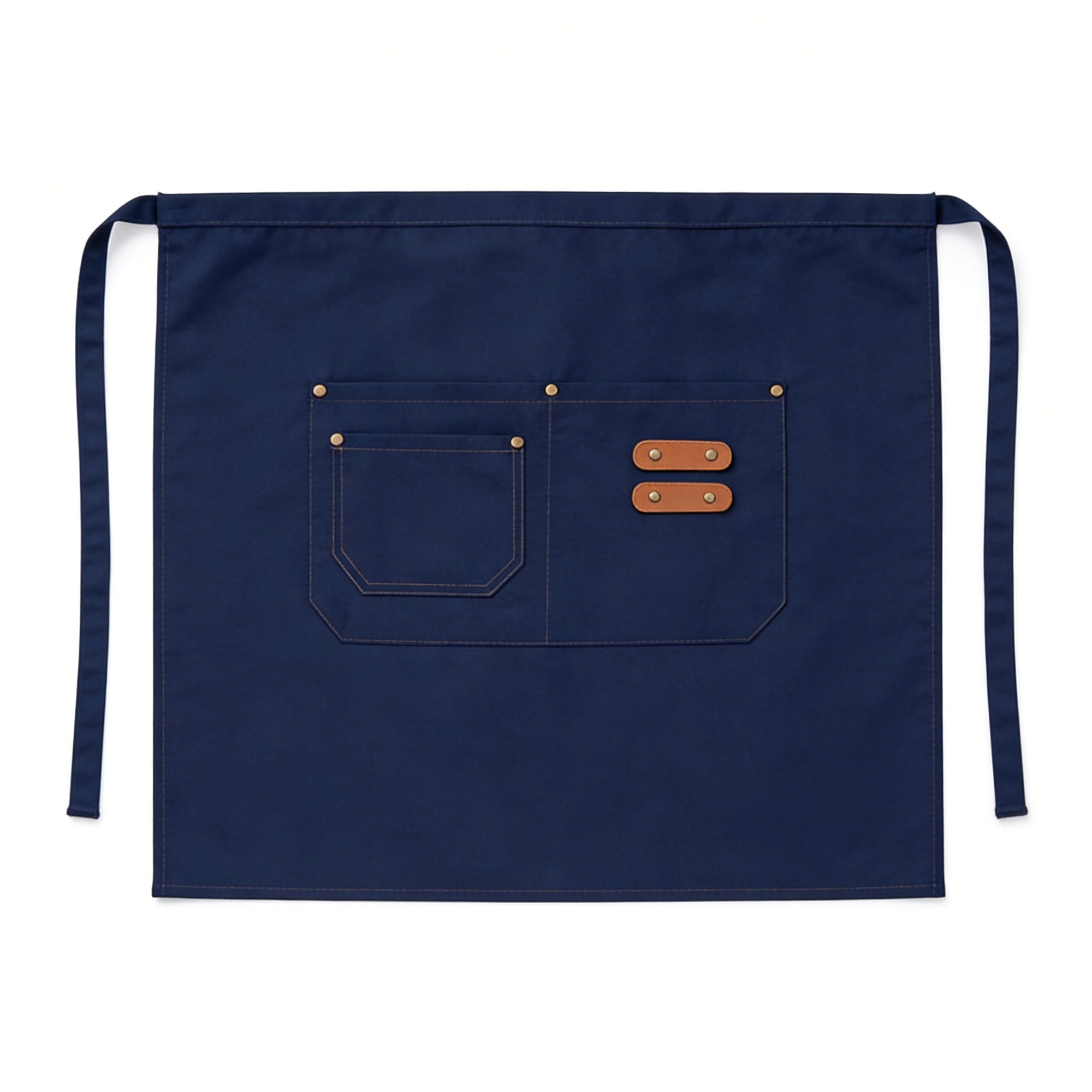 Anna-Kaci Waist Apron with Multi Pocket Storage Adjustable Tie Straps Half Apron for Kitchen Cooking Work