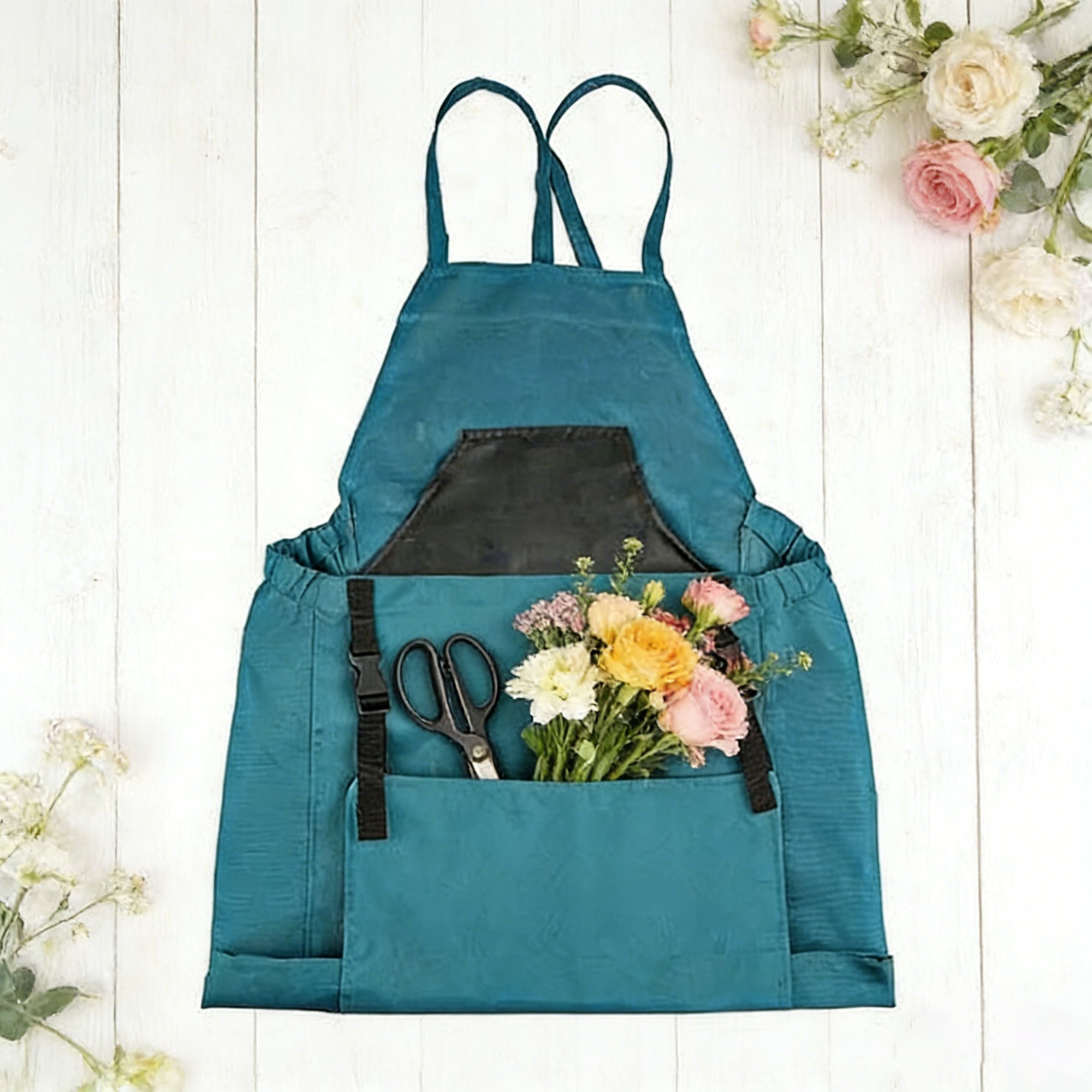 Anna-Kaci Full Coverage Gardening Apron with Large Harvest Pocket Oxford Fabric Utility Apron for Yard Work