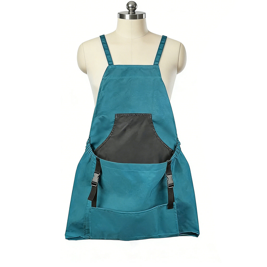Anna-Kaci Full Coverage Gardening Apron with Large Harvest Pocket Oxford Fabric Utility Apron for Yard Work