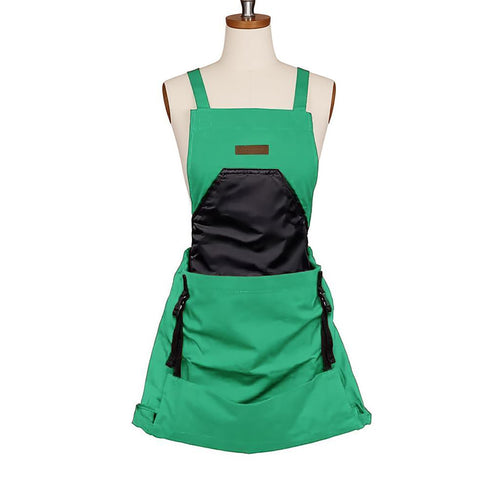Anna-Kaci Full Coverage Gardening Apron with Large Harvest Pocket Oxford Fabric Apron for Yard Fruit Picking