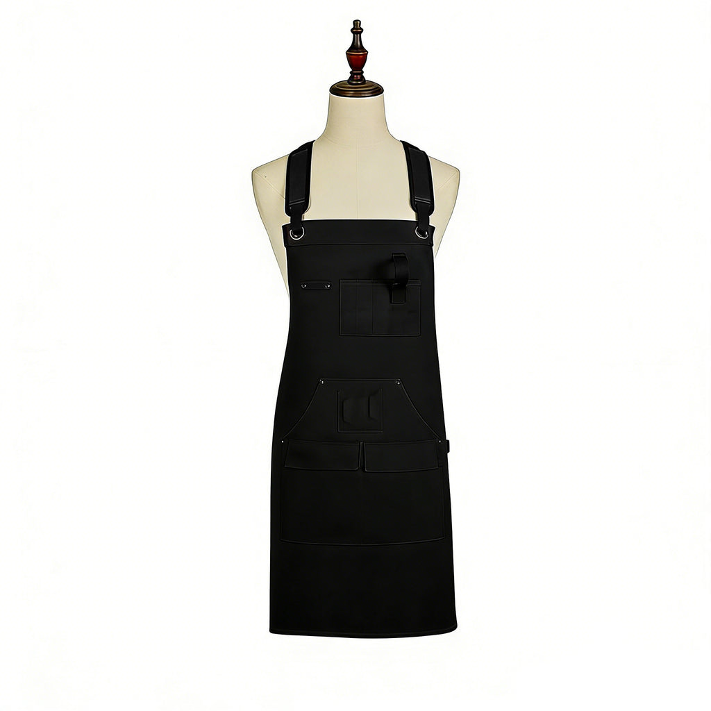 Anna-Kaci Full Coverage Work Apron with Multi Pocket Storage Canvas Utility Apron for Workshop Gardening
