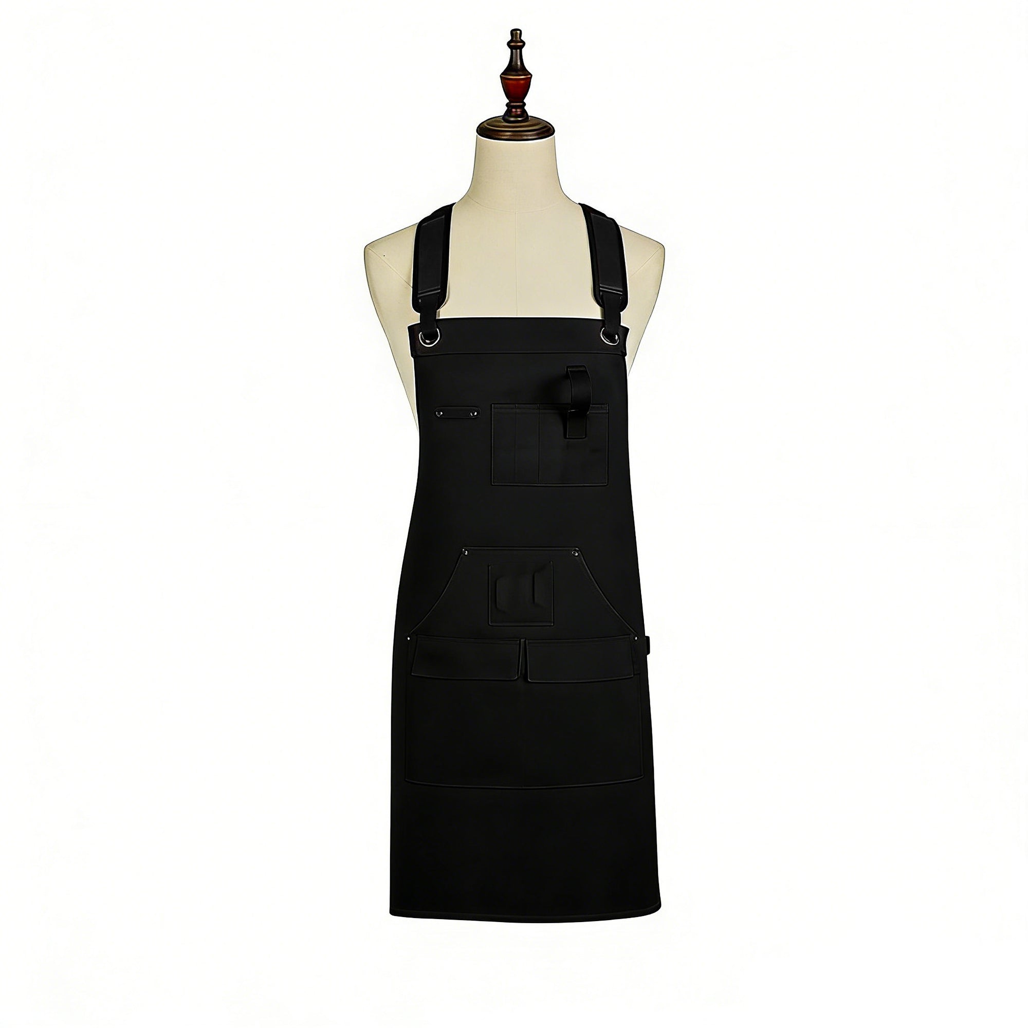 Anna-Kaci Full Coverage Work Apron with Multi Pocket Storage Canvas Utility Apron for Workshop Gardening