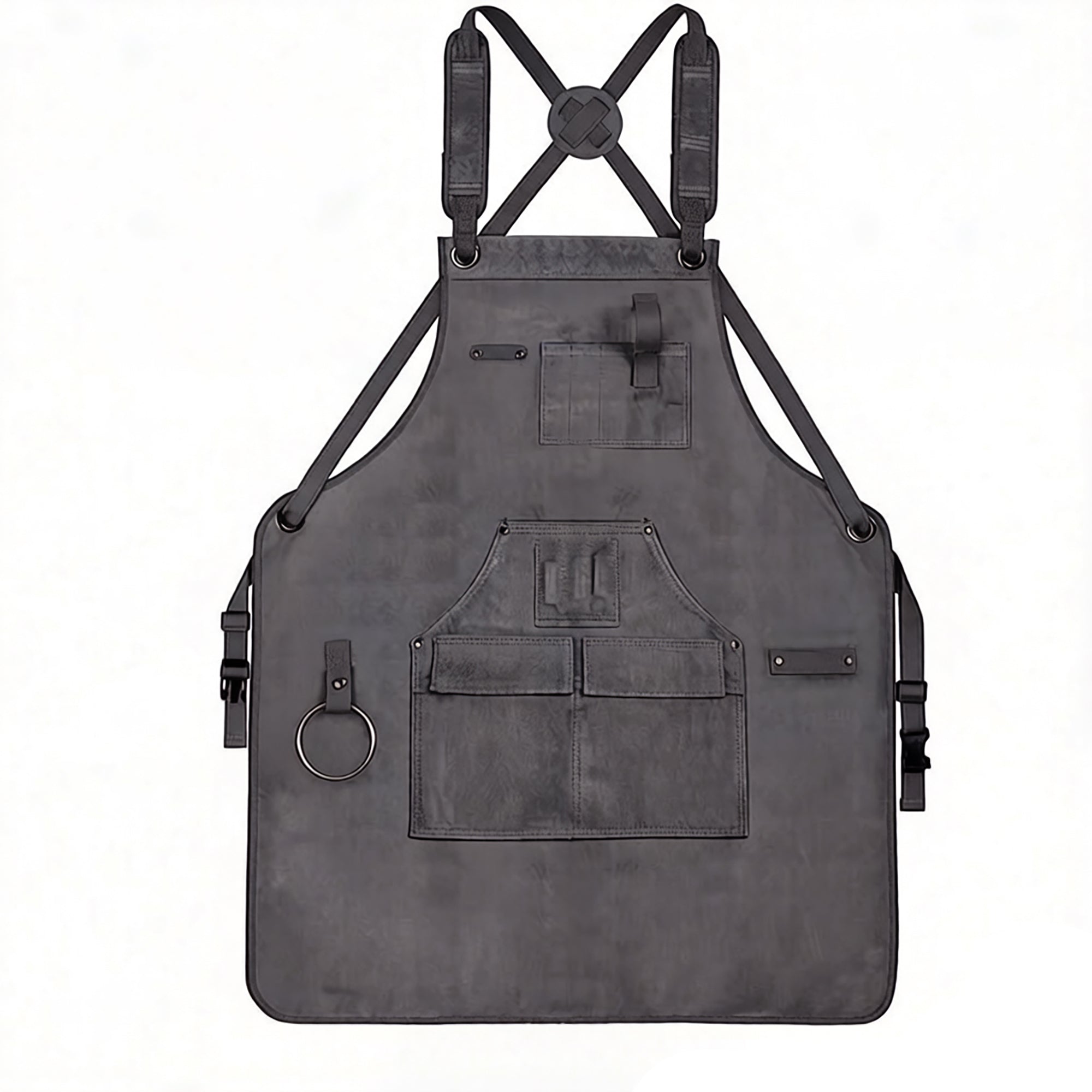 Anna-Kaci Full Coverage Work Apron with Multi Pocket Storage Canvas Utility Apron for Workshop Gardening