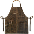 Anna-Kaci Full Coverage Work Apron with Multi Pocket Storage PU Utility Apron for Cooking Grilling Workshop