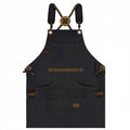 Anna-Kaci Canvas Work Apron with Multi Pocket Storage Adjustable Cross Back Straps Utility Apron