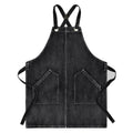 Anna-Kaci Denim Style Work Apron with Dual Front Pockets Utility Apron for Kitchen Cafe Workshop and Home Use