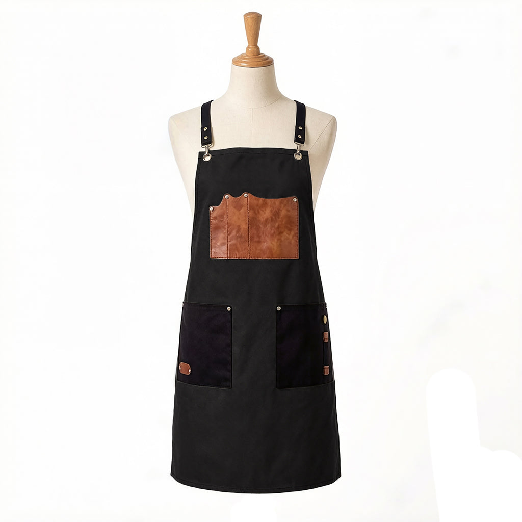 Anna-Kaci Utility Work Apron with Multi Pocket Design Full Coverage Apron for Kitchen Studio Workshop and Home