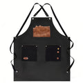 Anna-Kaci Utility Work Apron with Multi Pocket Design Full Coverage Apron for Kitchen Studio Workshop and Home