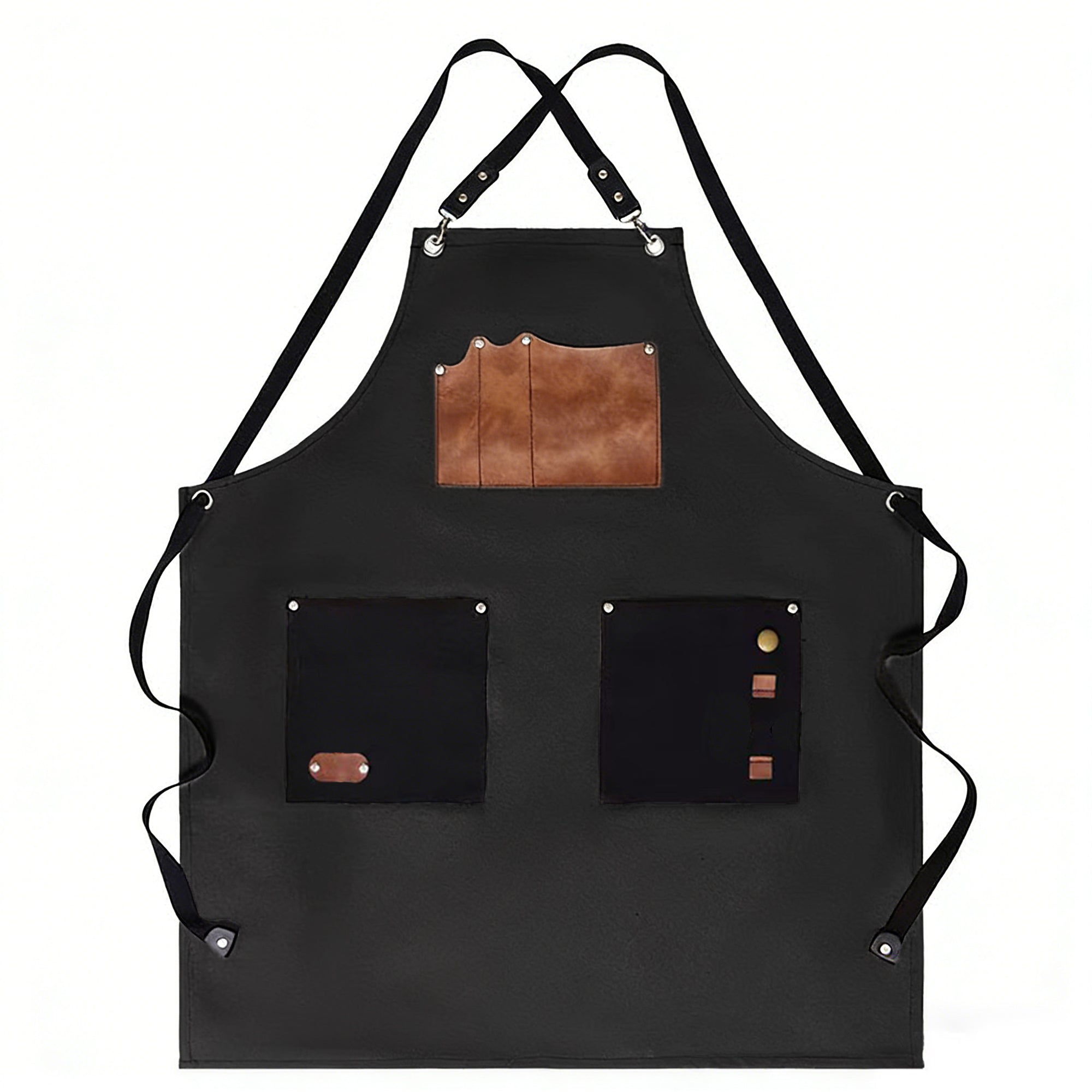 Anna-Kaci Utility Work Apron with Multi Pocket Design Full Coverage Apron for Kitchen Studio Workshop and Home