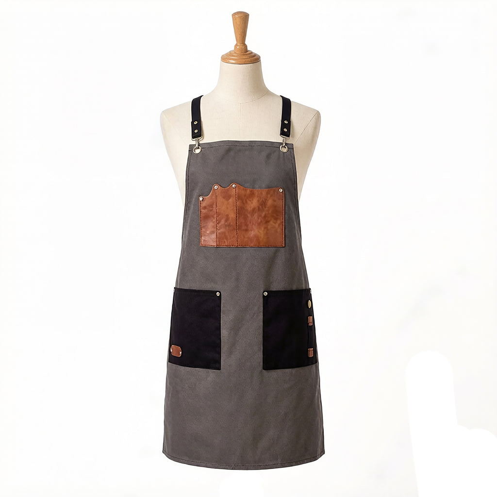 Anna-Kaci Utility Work Apron with Multi Pocket Design Full Coverage Apron for Kitchen Studio Workshop and Home