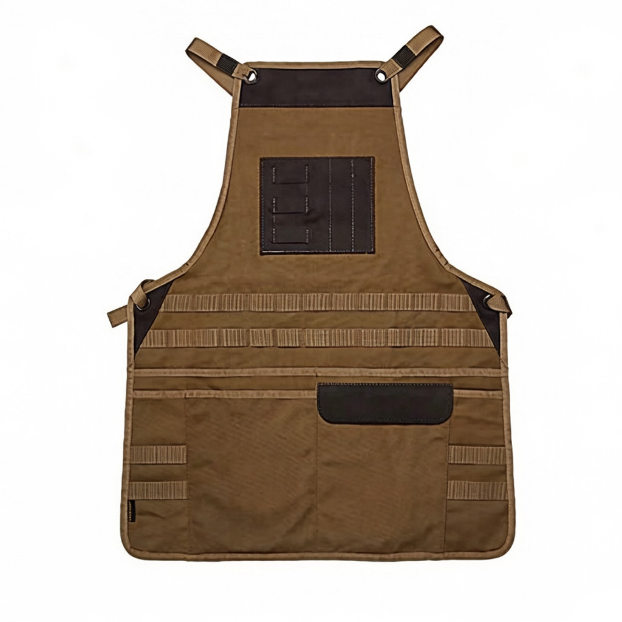 Anna-Kaci Men's Heavy Duty Canvas Tool Apron with Adjustable Shoulder Straps Multi Pocket Work Apron
