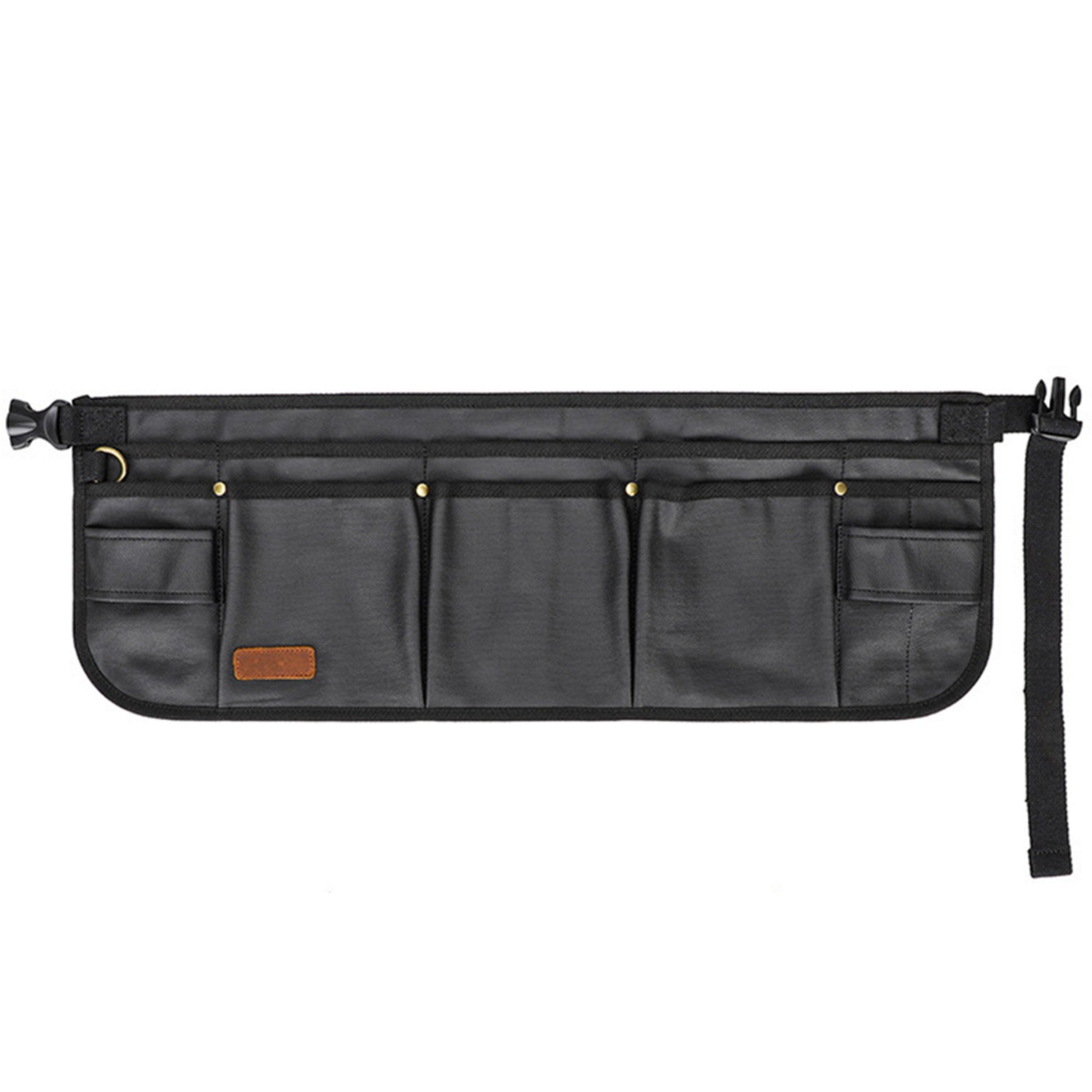 Anna-Kaci Men's Multi Pocket Tool Apron with Adjustable Waist Strap Durable Canvas Utility Work Apron
