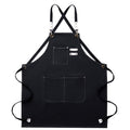 Anna-Kaci Cotton Kitchen Apron with Cross Back Straps Multi Pocket Utility Apron for Cooking Baking Craft