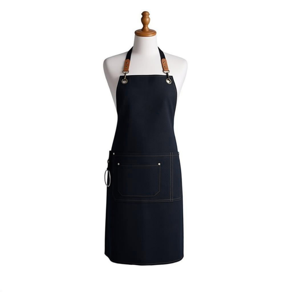Anna-Kaci Cotton Kitchen Apron with Cross Back Straps Multi Pocket Utility Apron for Cooking Baking Craft