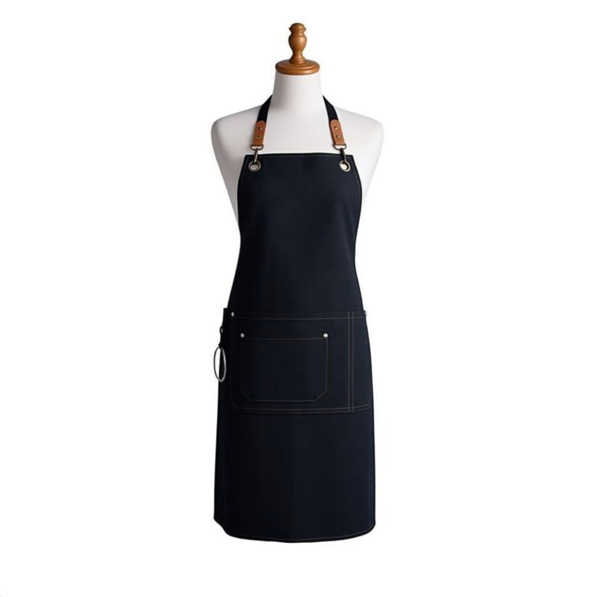 Anna-Kaci Cotton Kitchen Apron with Cross Back Straps Multi Pocket Utility Apron for Cooking Baking Craft
