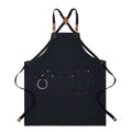 Anna-Kaci Cotton Kitchen Apron with Cross Back Straps Multi Pocket Utility Apron for Cooking Baking Craft