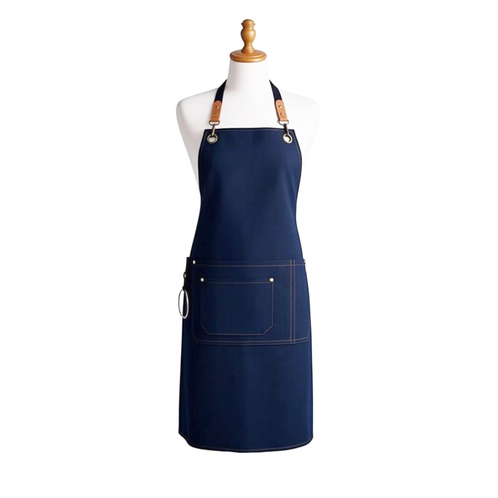 Anna-Kaci Cotton Kitchen Apron with Cross Back Straps Multi Pocket Utility Apron for Cooking Baking Craft