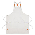Anna-Kaci Cotton Kitchen Apron with Cross Back Straps Multi Pocket Utility Apron for Cooking Baking Craft