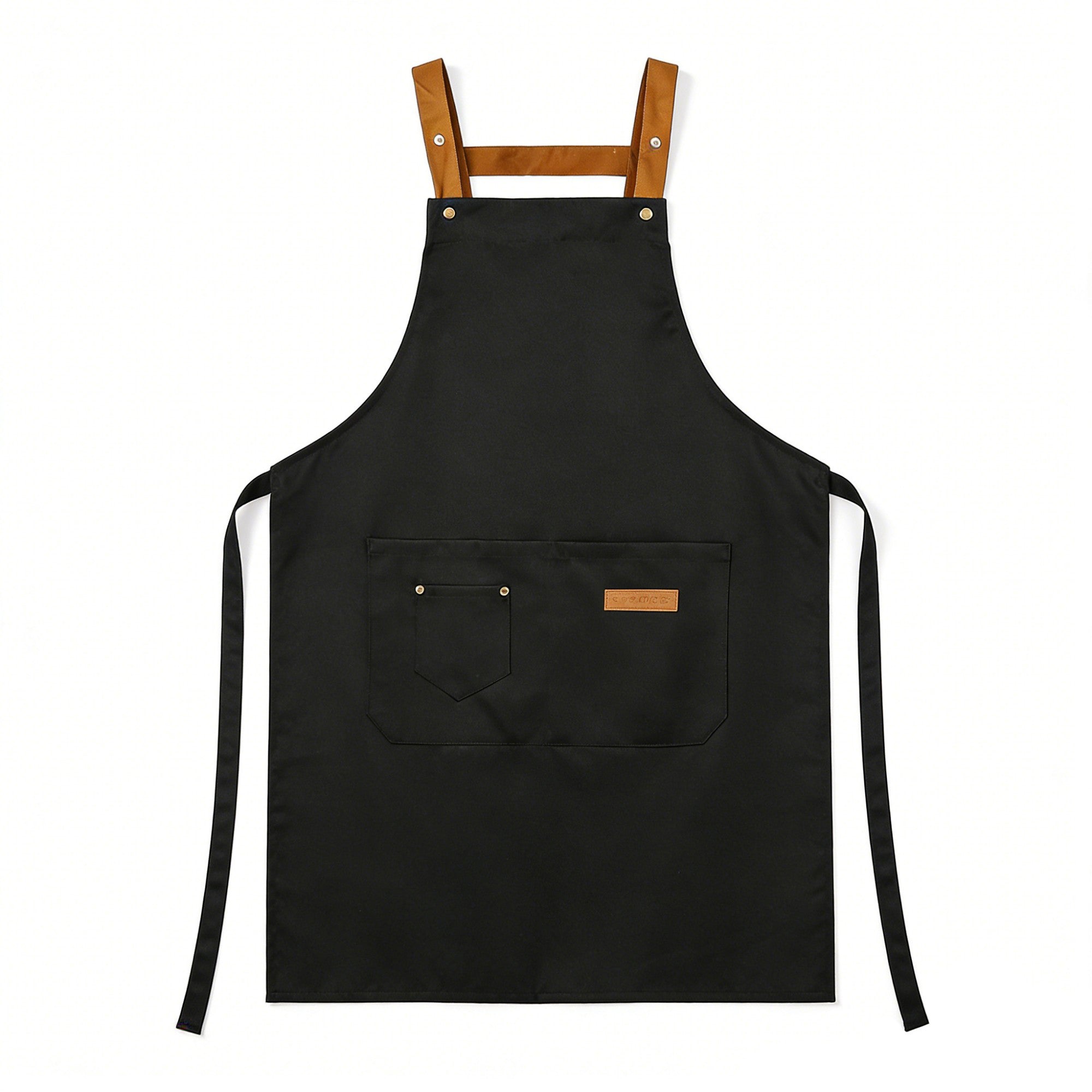 Anna-Kaci Cotton Kitchen Apron with Cross Back Straps Minimalist Utility Apron for Cooking Baking Craft Garden