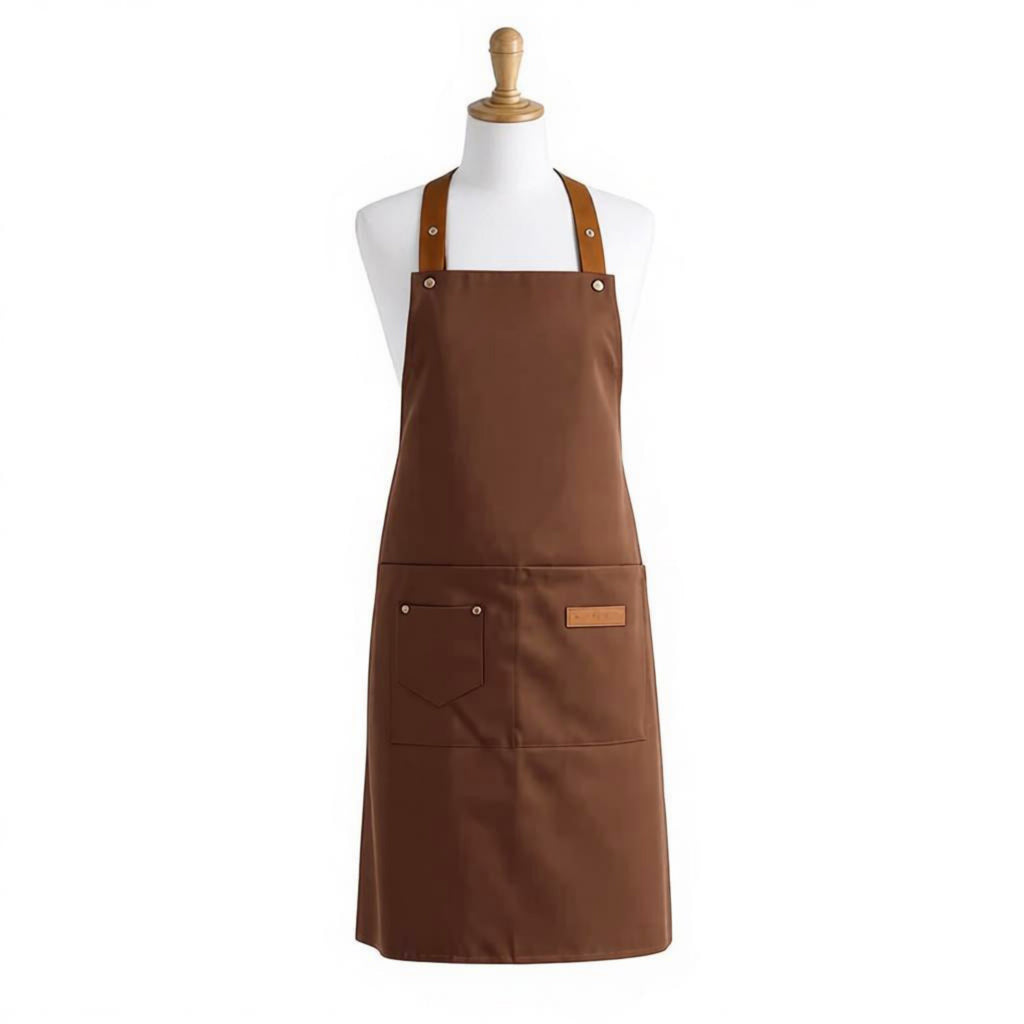 Anna-Kaci Cotton Kitchen Apron with Cross Back Straps Minimalist Utility Apron for Cooking Baking Craft Garden