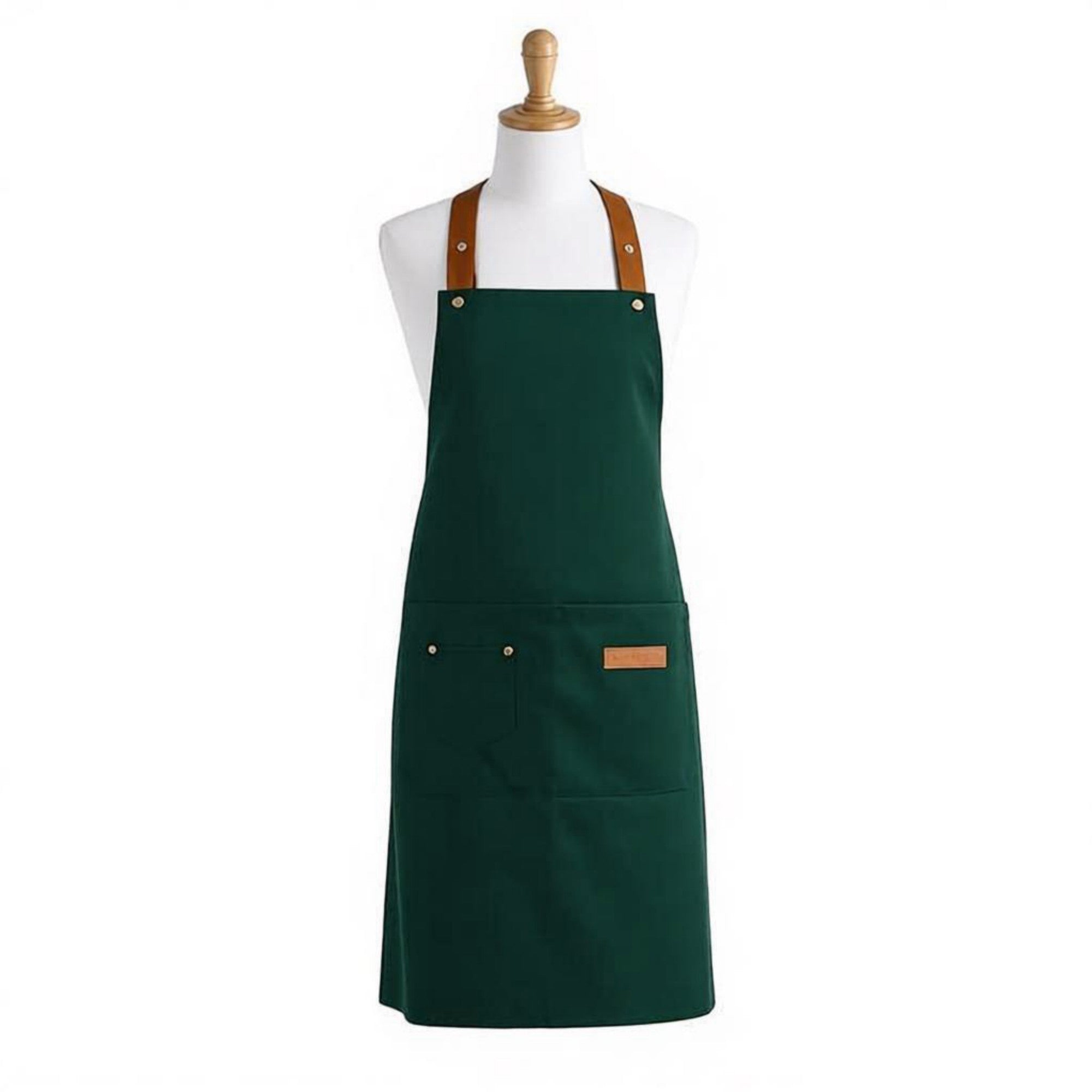 Anna-Kaci Cotton Kitchen Apron with Cross Back Straps Minimalist Utility Apron for Cooking Baking Craft Garden
