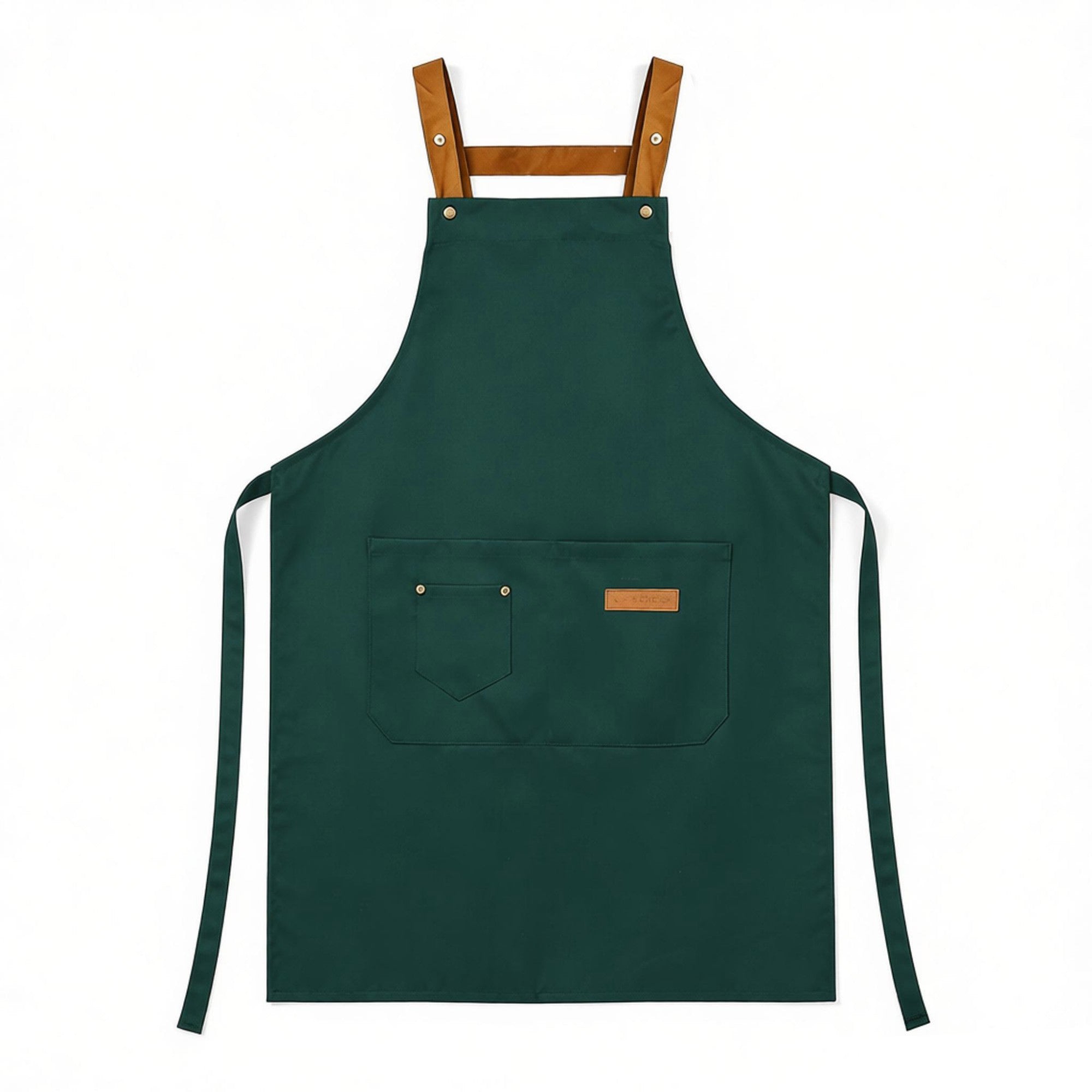 Anna-Kaci Cotton Kitchen Apron with Cross Back Straps Minimalist Utility Apron for Cooking Baking Craft Garden