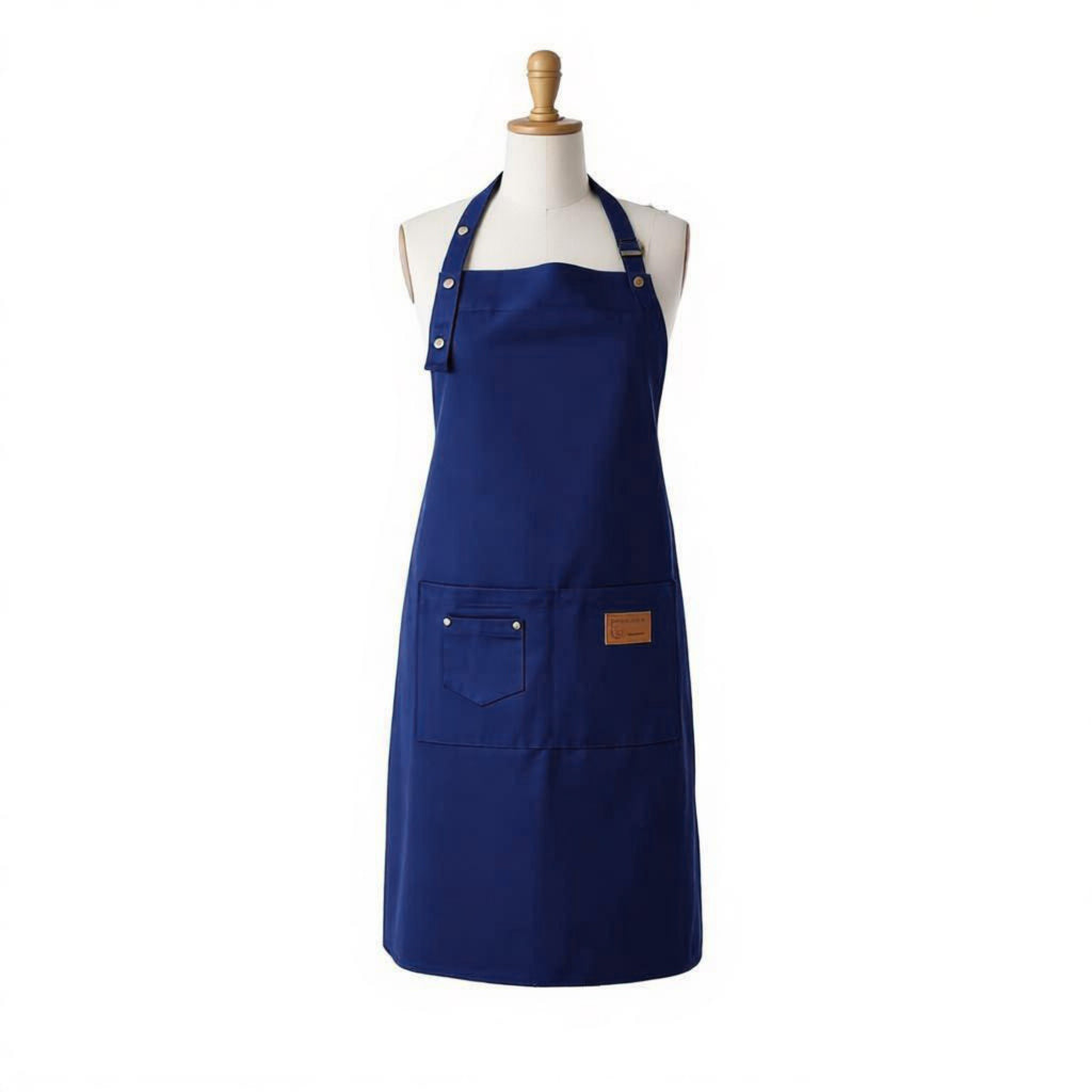 Anna-Kaci Kitchen Apron Cotton Blend Adjustable Neck Apron with Pocket for Cooking Baking Crafting