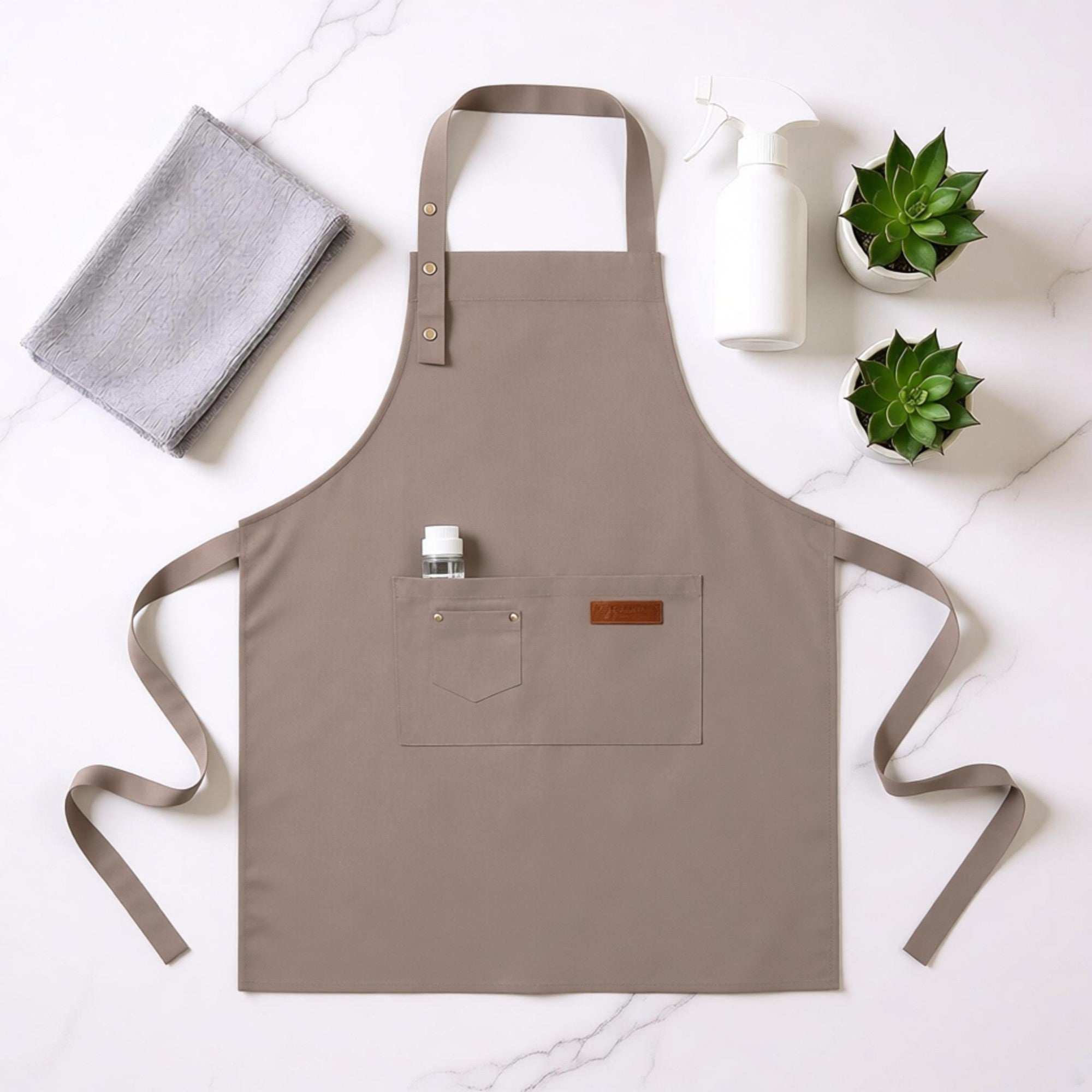 Anna-Kaci Kitchen Apron Adjustable Neck Apron with Pocket for Cooking Baking Crafting