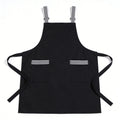 Anna-Kaci Kitchen Apron Cotton Blend Adjustable Neck Apron with Dual Pockets for Cooking Baking Kitchen Use
