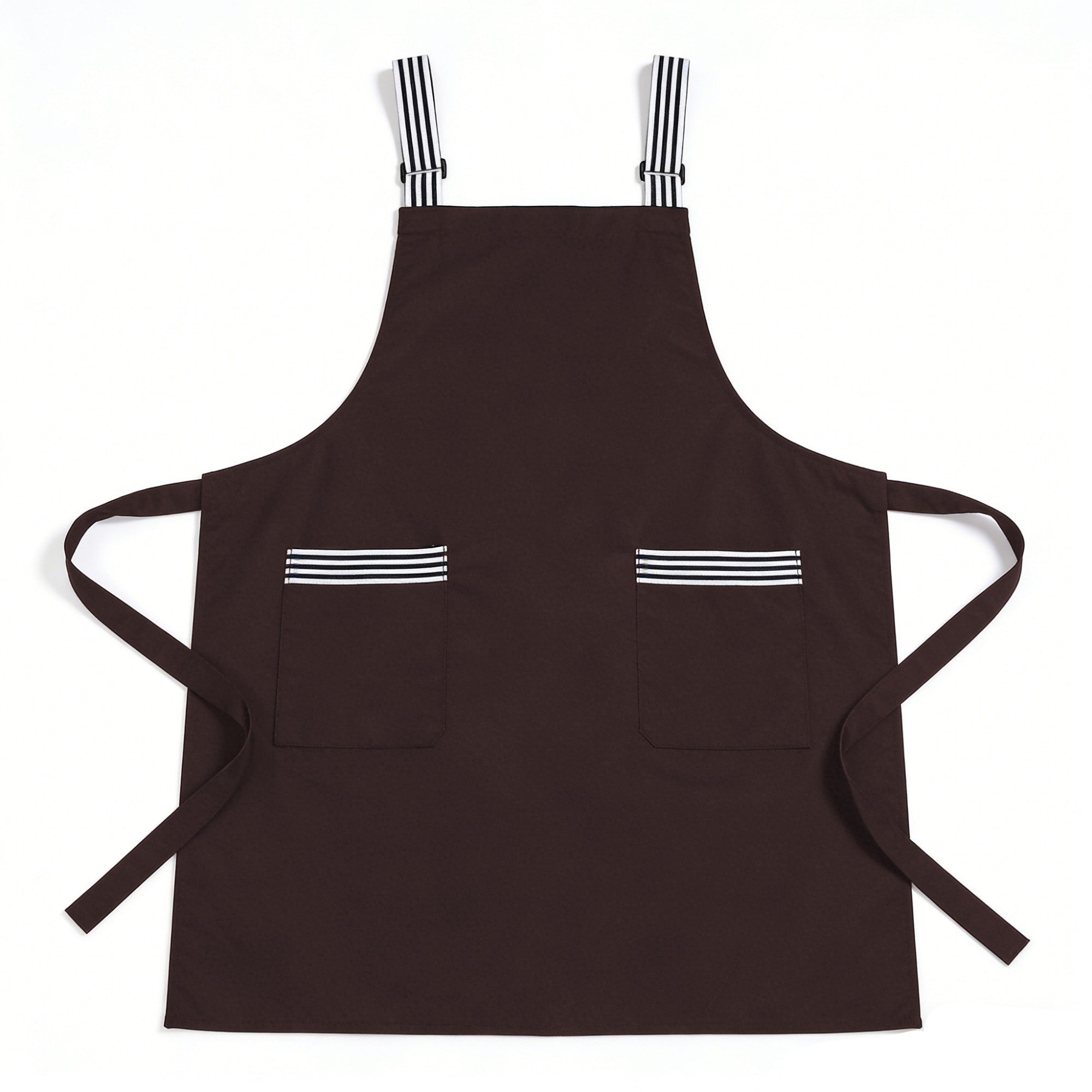 Anna-Kaci Kitchen Apron Cotton Blend Adjustable Neck Apron with Dual Pockets for Cooking Baking Kitchen Use