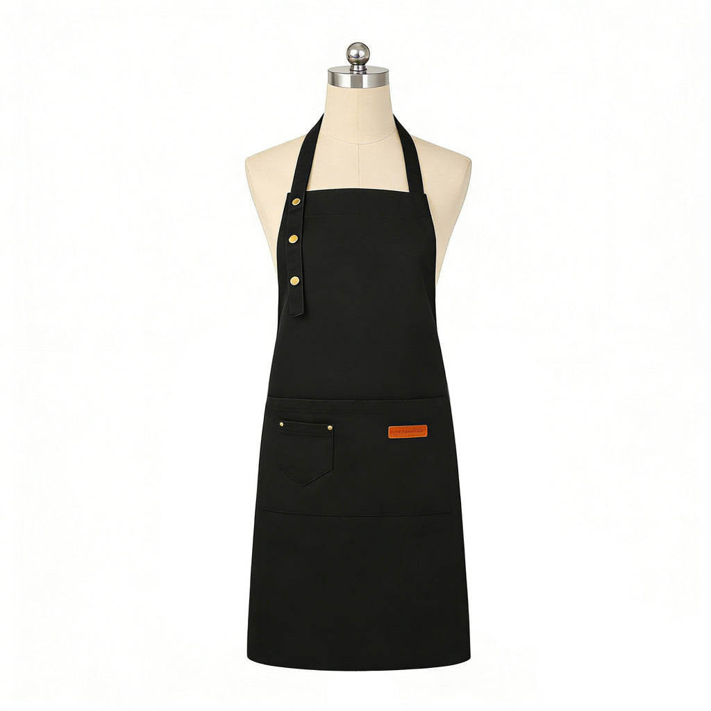 Anna-Kaci Kitchen Apron Polyester Adjustable Neck Apron with Pocket for Cooking Baking Work Use