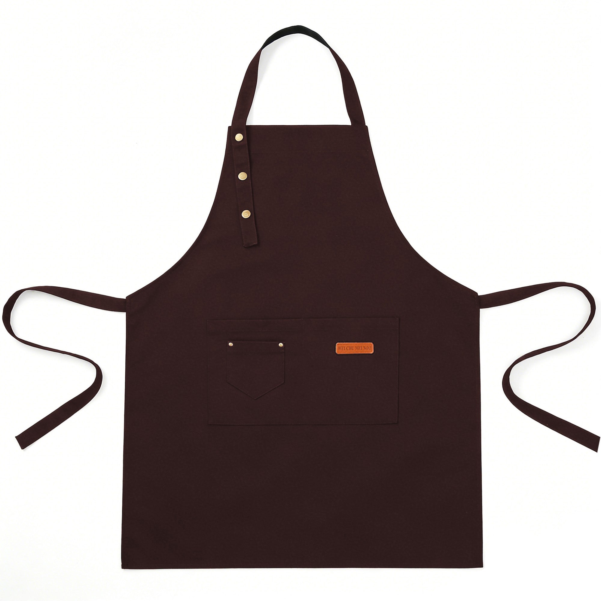 Anna-Kaci Kitchen Apron Polyester Adjustable Neck Apron with Pocket for Cooking Baking Work Use