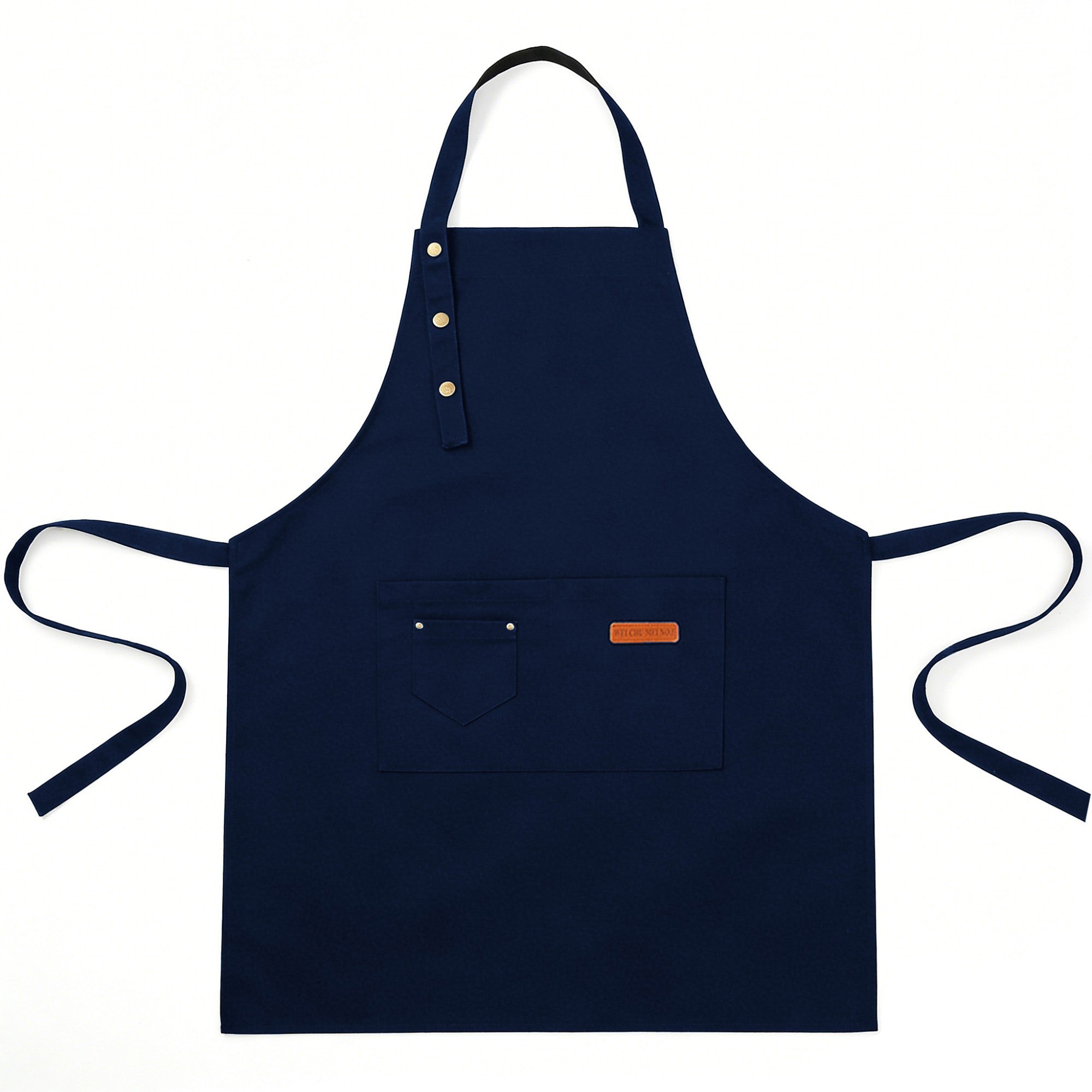 Anna-Kaci Kitchen Apron Polyester Adjustable Neck Apron with Pocket for Cooking Baking Work Use