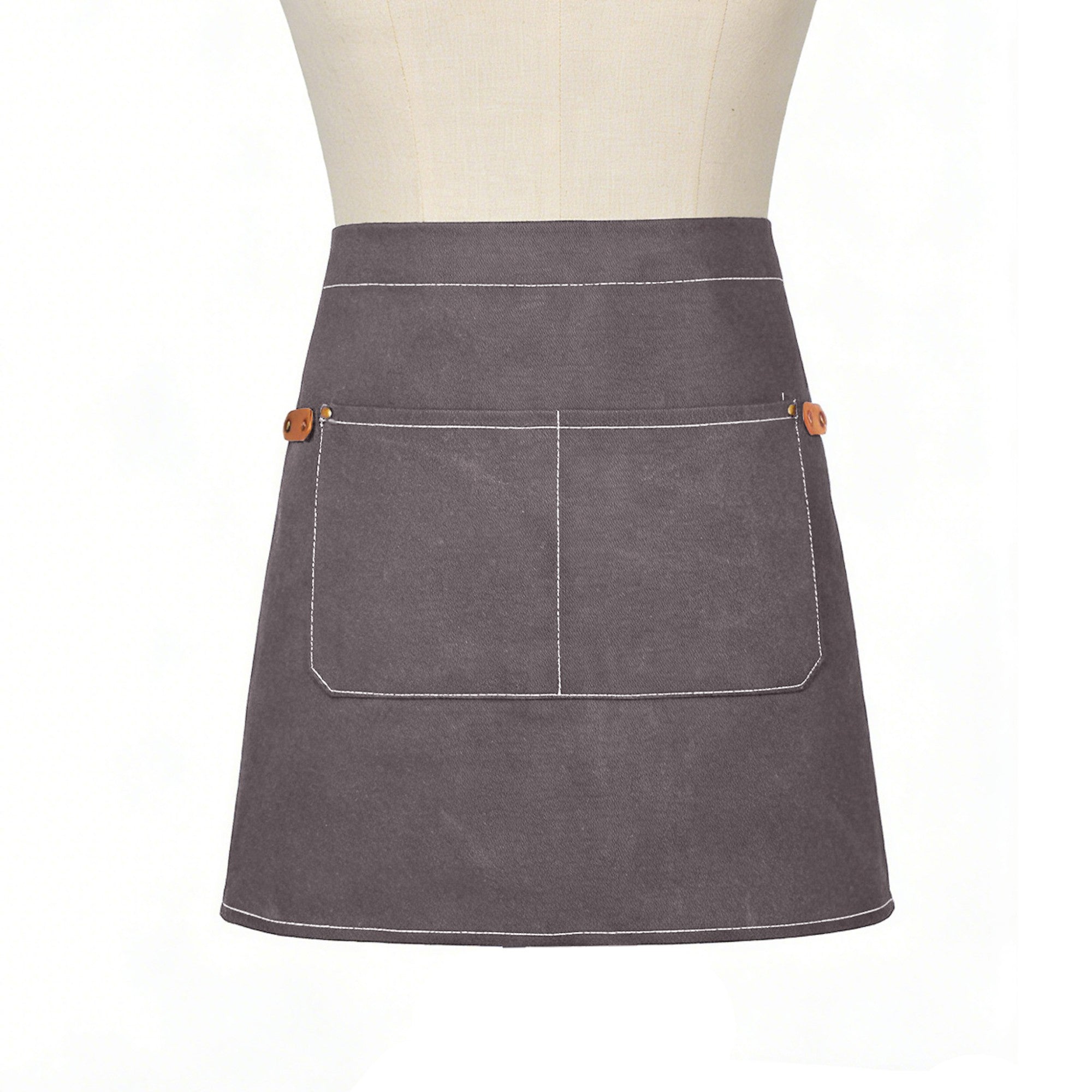 Anna-Kaci Waist Apron Cotton Work Apron with Multi Pocket Utility Design Adjustable Tie for Cooking Server