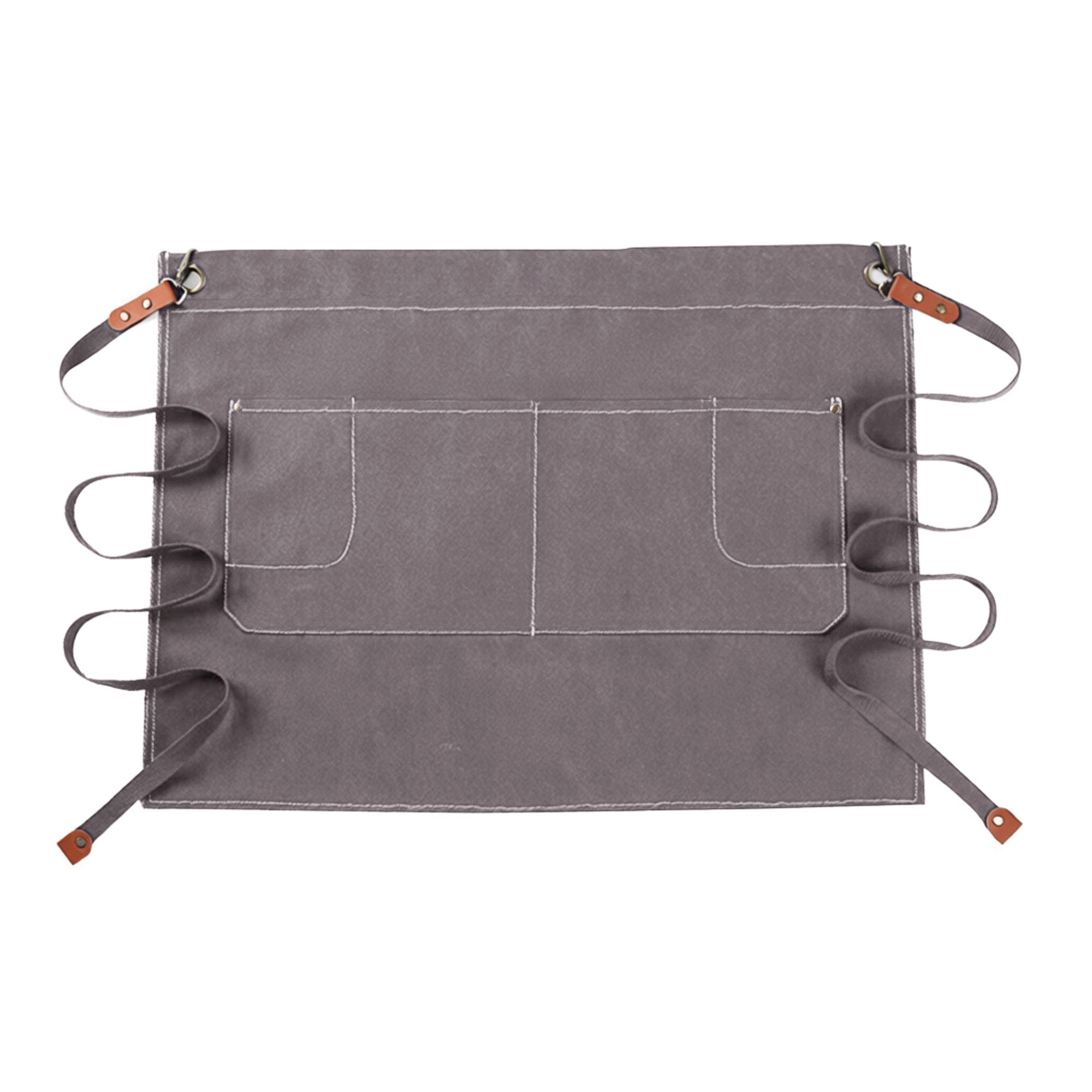 Anna-Kaci Waist Apron Cotton Work Apron with Multi Pocket Utility Design Adjustable Tie for Cooking Server