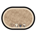 Anna-Kaci Oval Diatomite Bath Mat Soft Suede Surface Quick Dry Cute Cartoon Bathroom Floor Mat