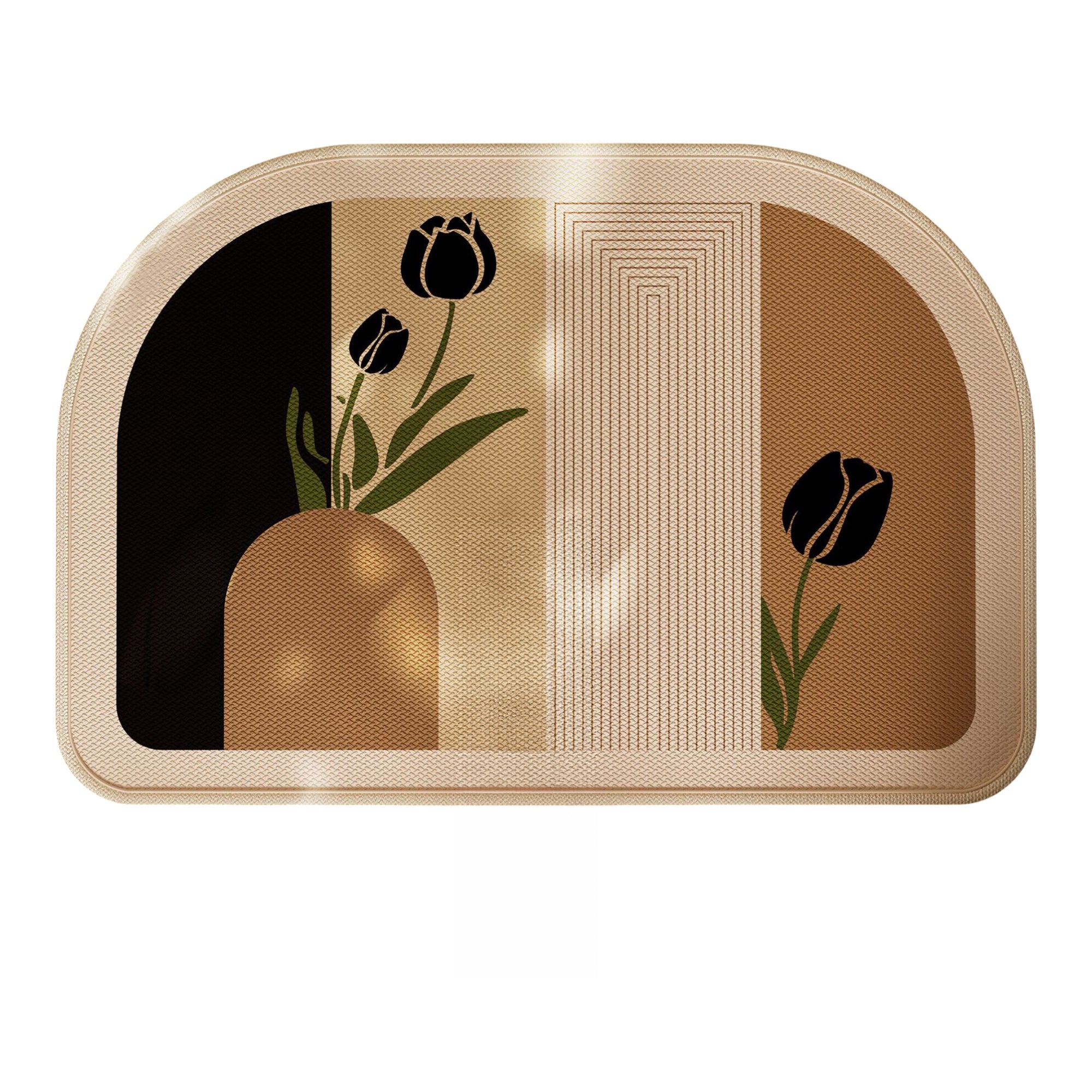 Anna-Kaci Diatomite Bath Mat Soft Suede Surface Quick Dry Minimalist Bathroom Floor Mat