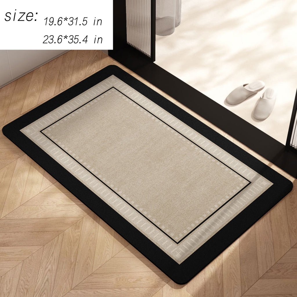 Anna-Kaci Rectangular Diatomite Bath Mat Soft Suede Surface Bathroom Floor Mat