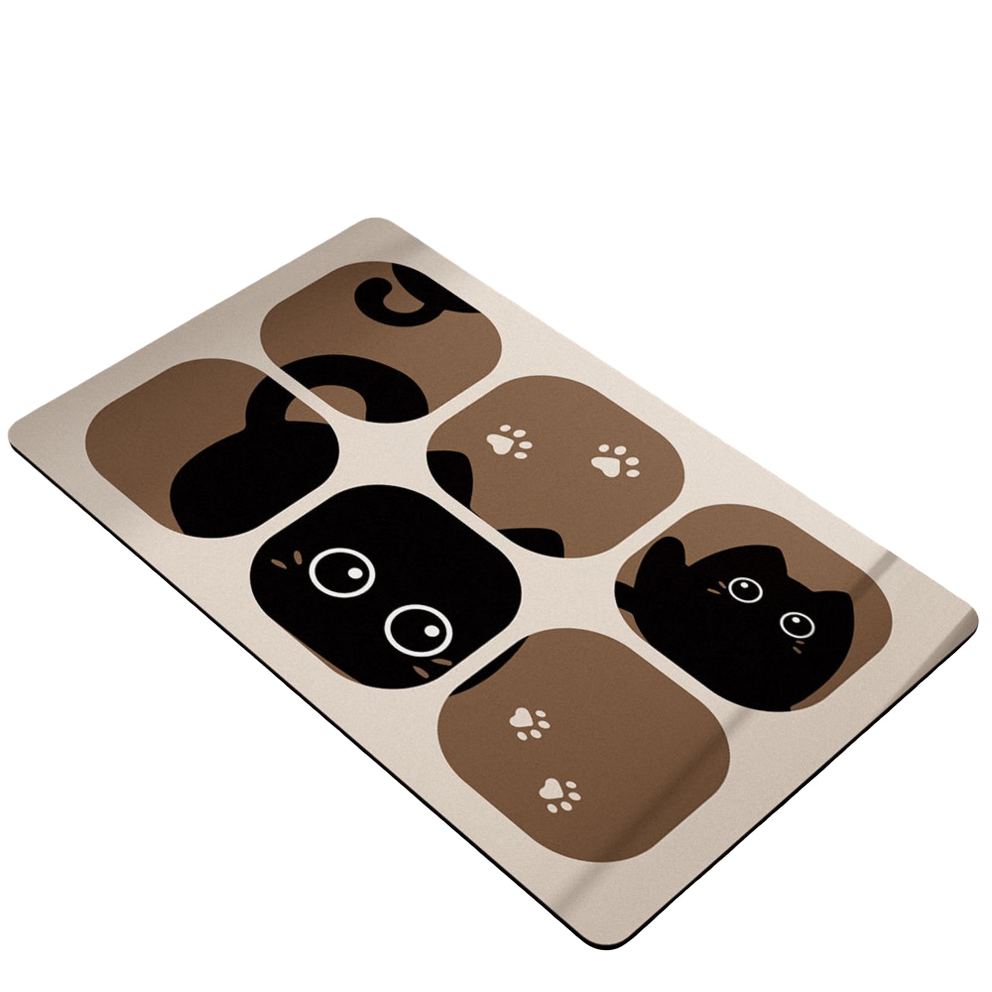Anna-Kaci Rectangular Diatomite Bath Mat Soft Suede Surface Bathroom Floor Mat