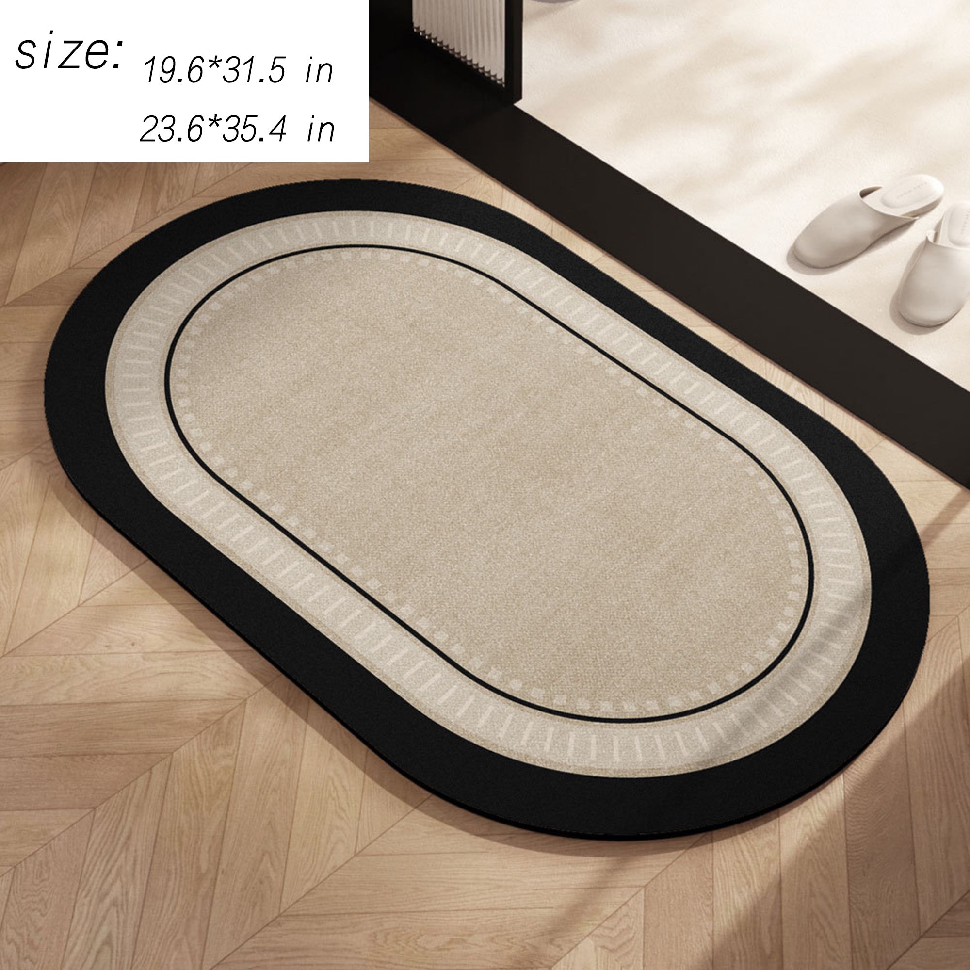 Anna-Kaci Absorbent Bathroom Floor Mat Non Slip Quick Dry Bath Rug Soft Diatom Mud Entryway Mat