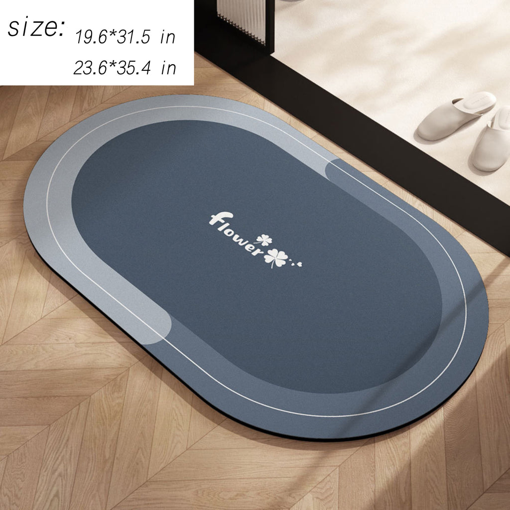 Anna-Kaci Absorbent Bathroom Floor Mat Non Slip Quick Dry Bath Rug Soft Diatom Mud Entryway Mat