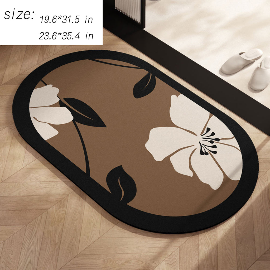 Anna-Kaci Absorbent Bathroom Floor Mat Non Slip Quick Dry Bath Rug Soft Diatom Mud Entryway Mat