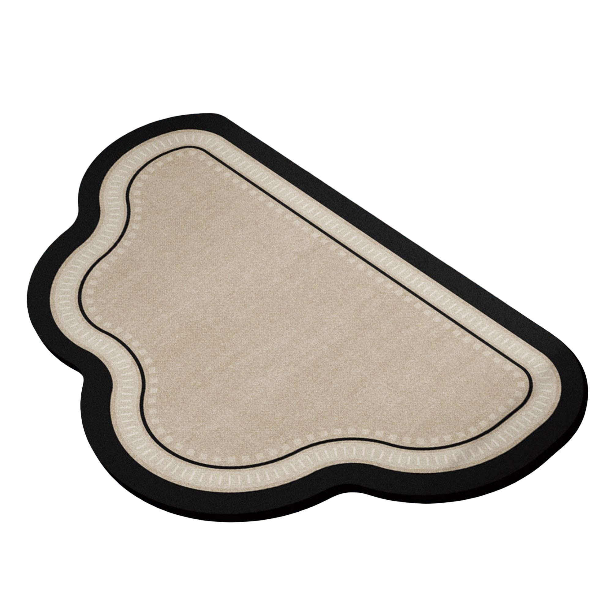 Anna-Kaci Irregular Shape Bathroom Floor Mat Non Slip Quick Dry Absorbent Bath Rug Soft Diatom Mud Mat