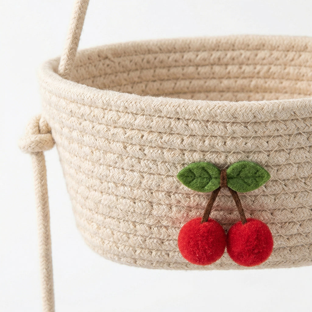 Anna-Kaci 3 Tier Hanging Wall Storage Basket Organizer Decorative Vertical Storage for Bedroom Kitchen