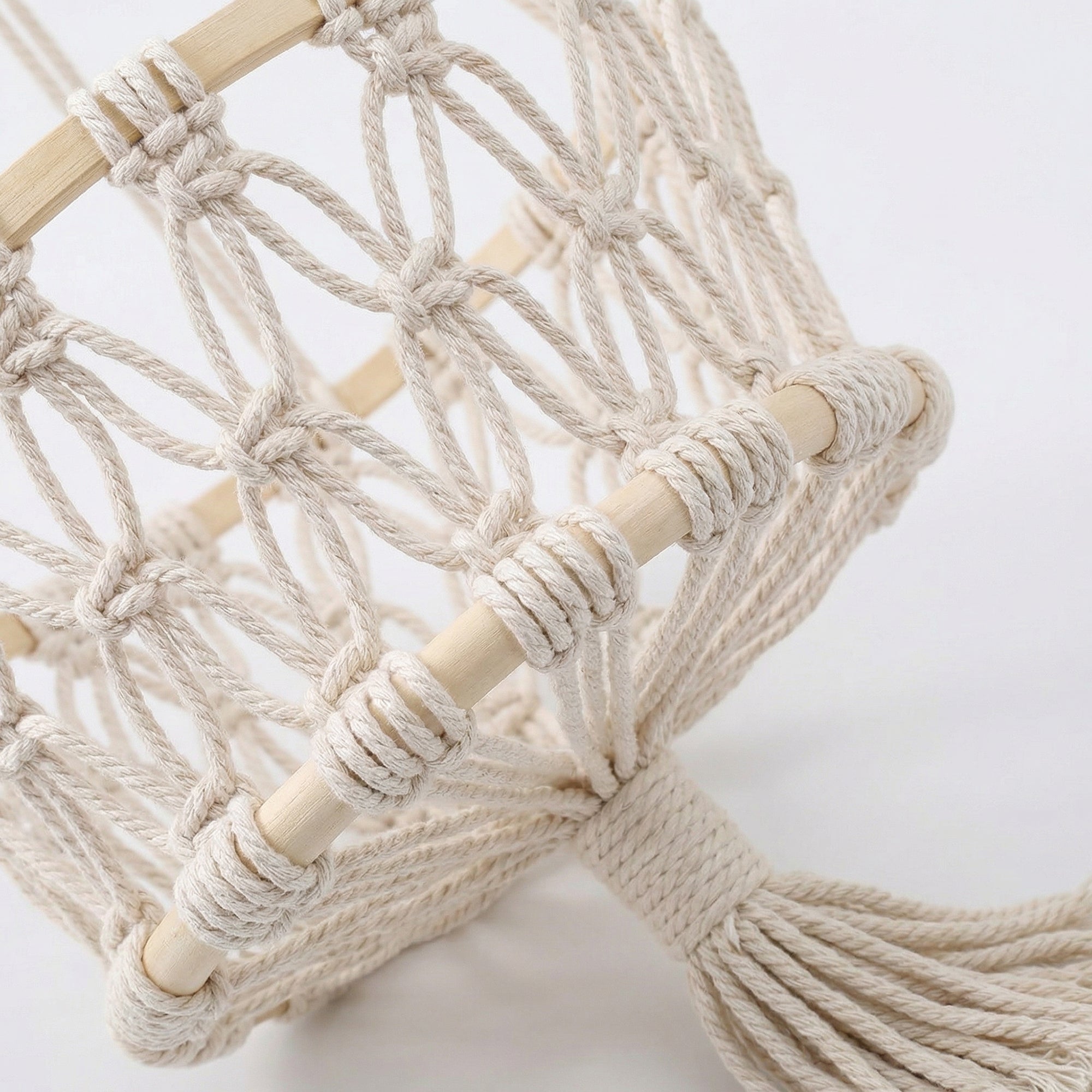 Anna-Kaci Three Tier Hanging Storage Organizer Macrame Style Basket for Plants Bathroom Kitchen Bedroom