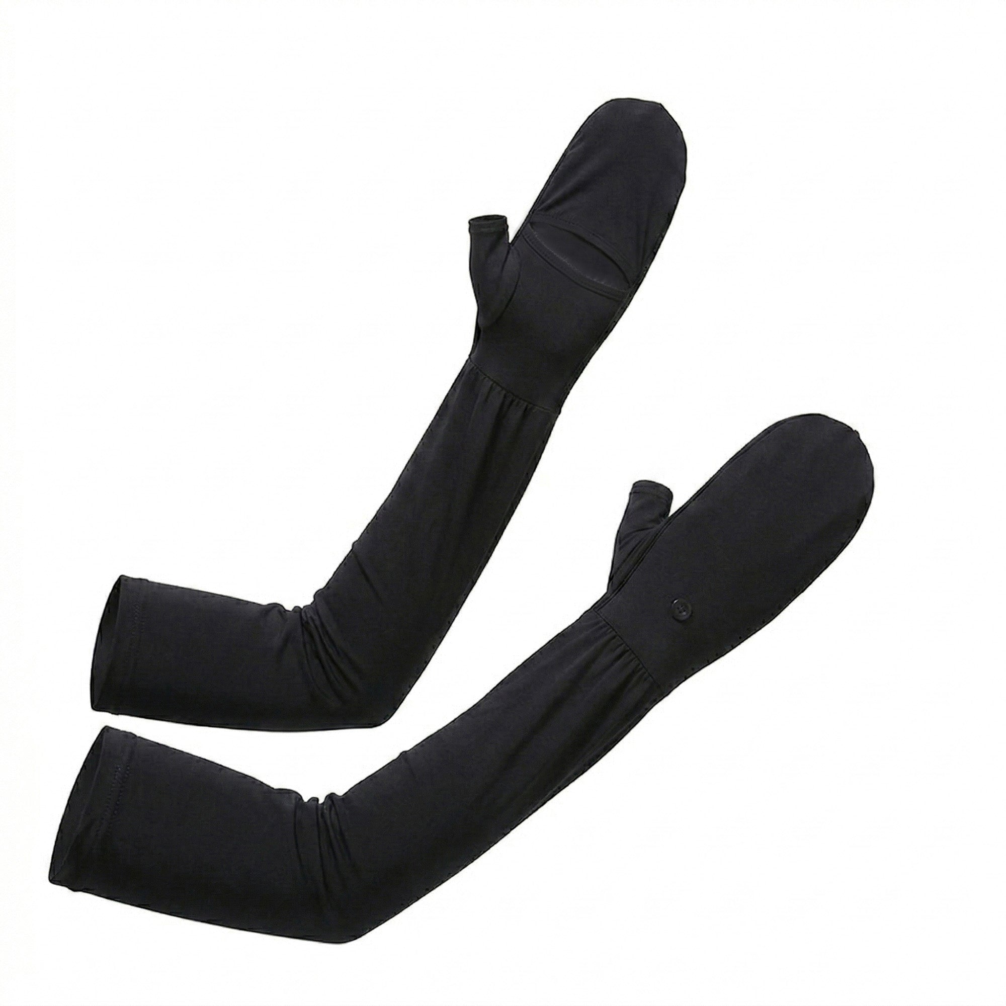 Anna-Kaci UV Protection Arm Sleeves with Thumb Holes Adjustable Cuff Cooling Sun Sleeves for Outdoor Use
