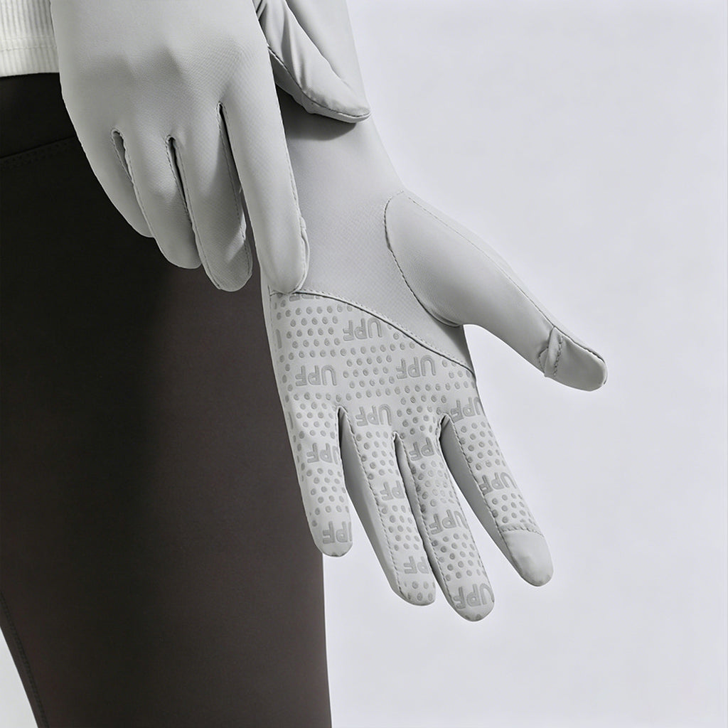Anna-Kaci Womens Arm Sleeves with Gloves Adjustable Cuff Breathable Cooling Sun Sleeves for Outdoor Use