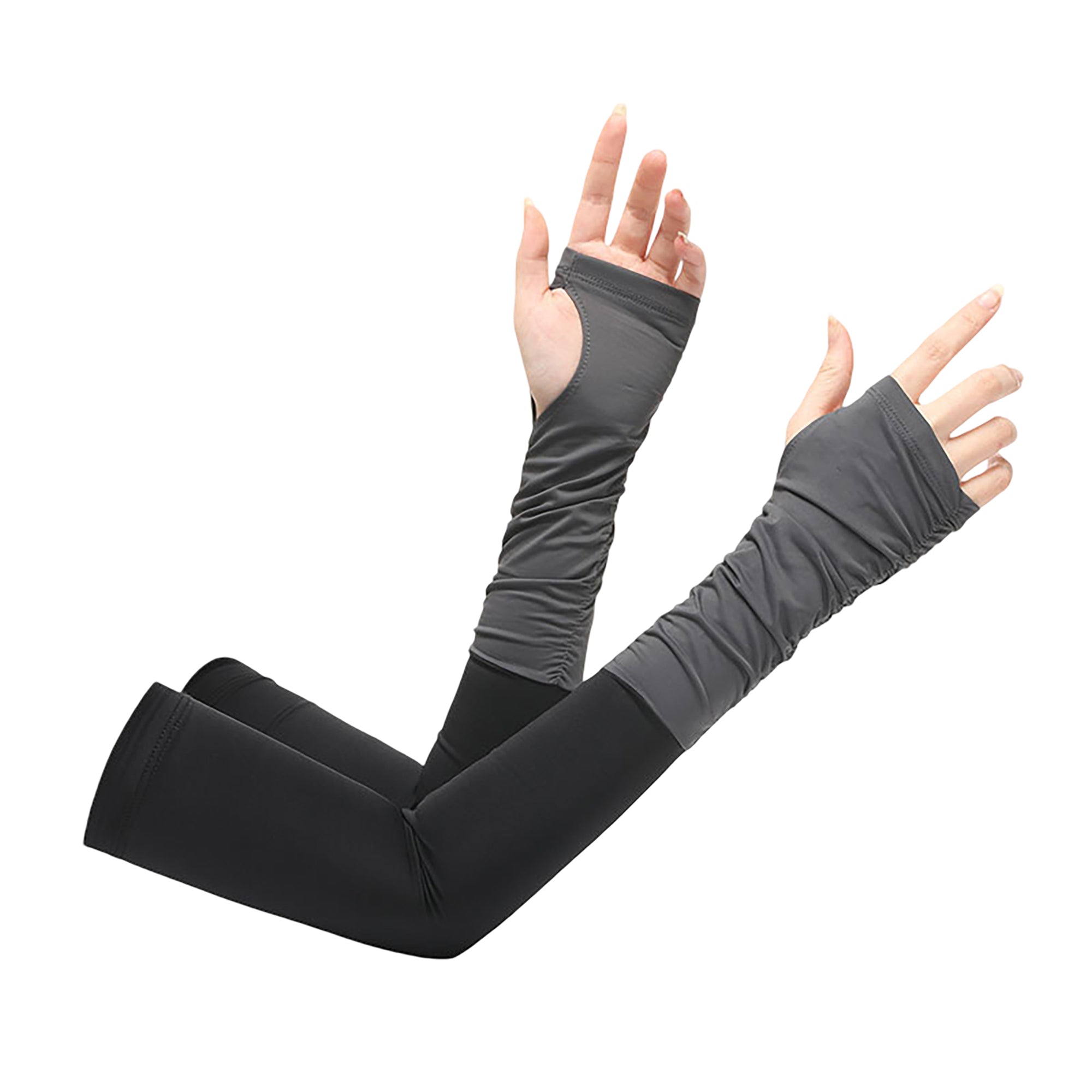 Anna-Kaci Womens UV Protection Arm Sleeves Breathable Cooling Stretch Sun Sleeves for Outdoor Activities