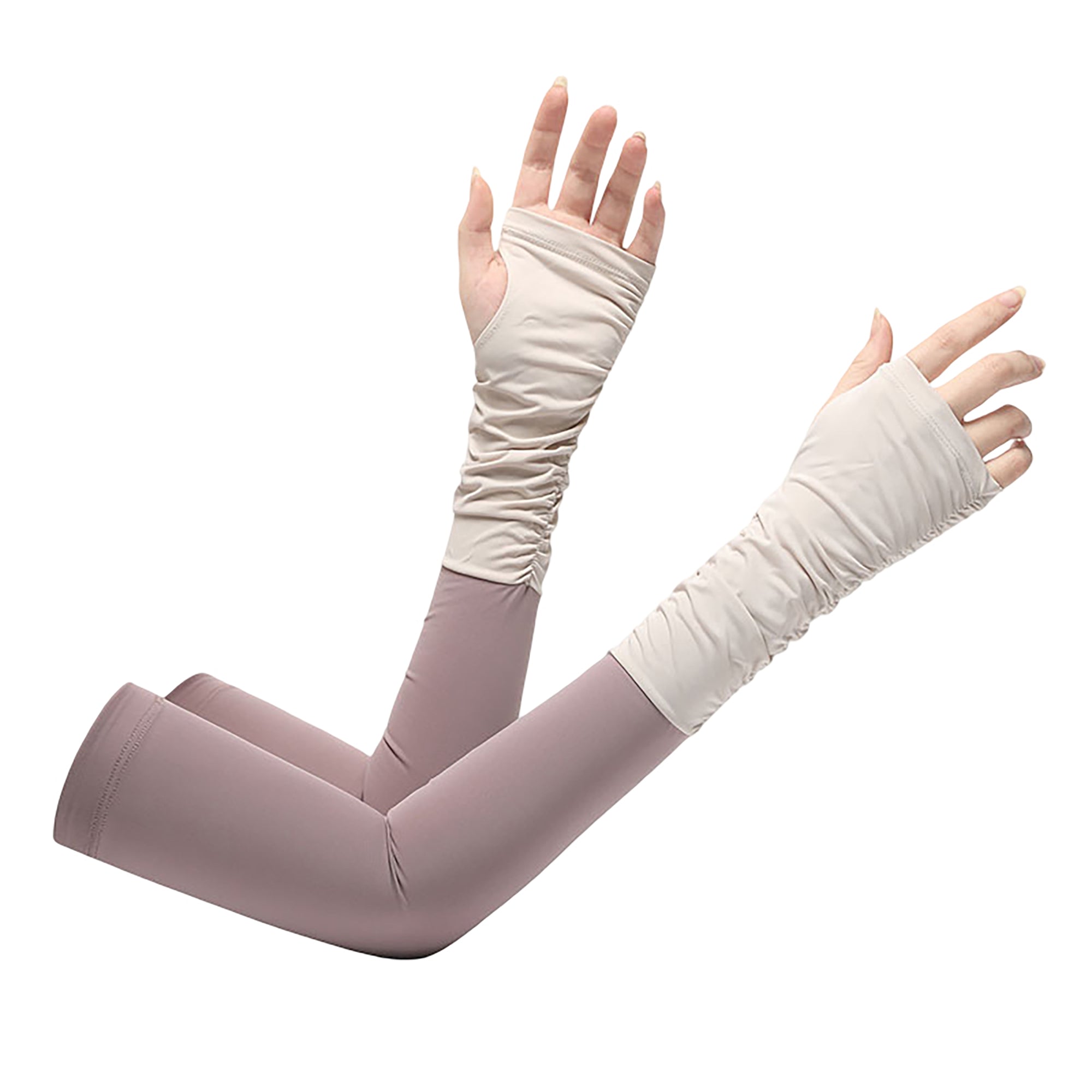 Anna-Kaci Womens UV Protection Arm Sleeves Breathable Cooling Stretch Sun Sleeves for Outdoor Activities