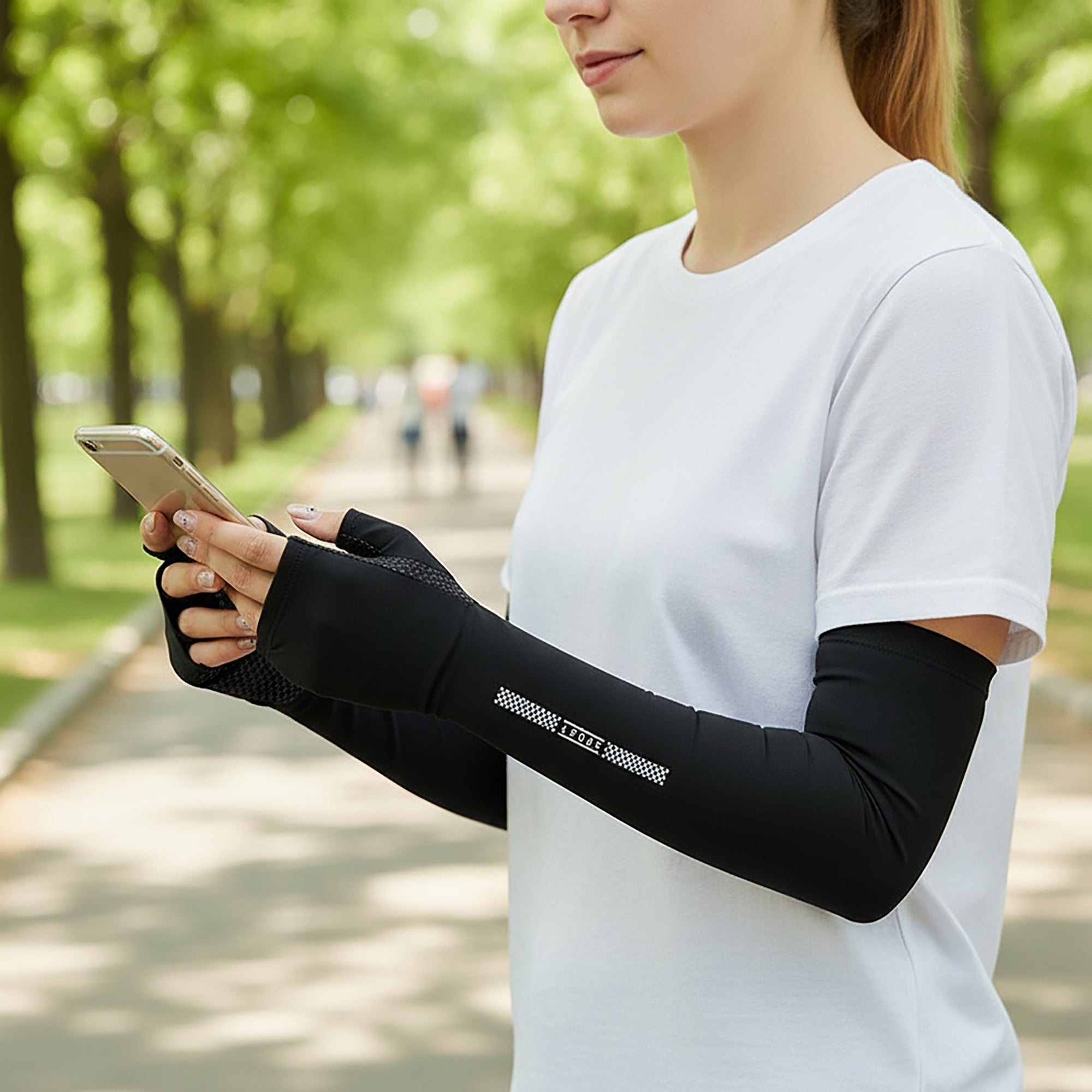 Anna-Kaci Womens Arm Sleeves Mesh Breathable Lightweight Cooling Sun Sleeves for Driving Running Cycling